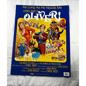 Vintage Sheet Music 1960 Oliver! As Long As He Needs Me Columbia Pictures